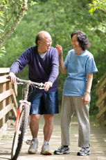 couple with bike