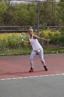 Maya Campbell playing tennis