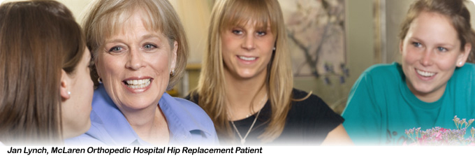 Jan Lynch hip replacement patient