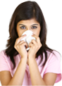girl sneezing woman blowing nose