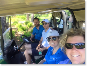 golfing during some time off