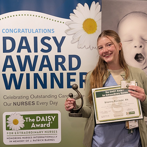 Brianna Rucinski, RN, Honored with the DAISY Award for Extraordinary Nurses
