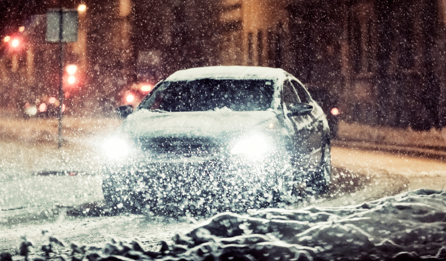 car in snow