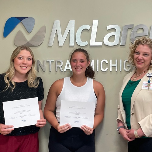 McLaren Central Michigan awards pair with Louise Williams Volunteer Scholarships