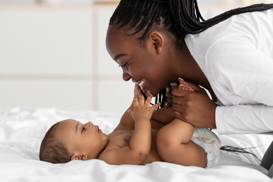 woman and baby