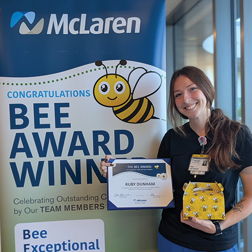 Ruby Dunham Honored with the McLaren Greater Lansing’s BEE Award