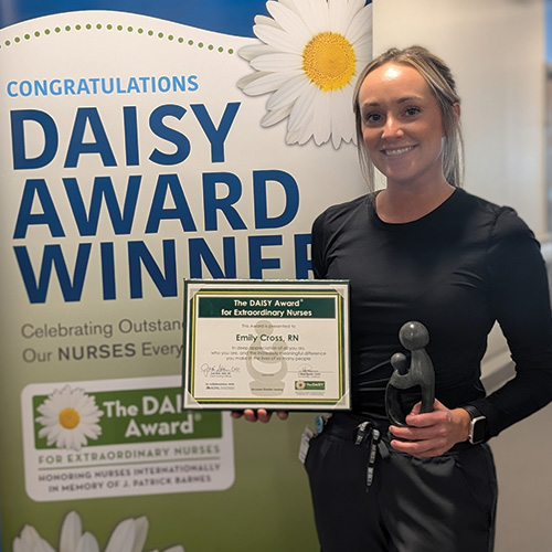 Emily Cross, RN, Honored with the DAISY Award for Extraordinary Nurses