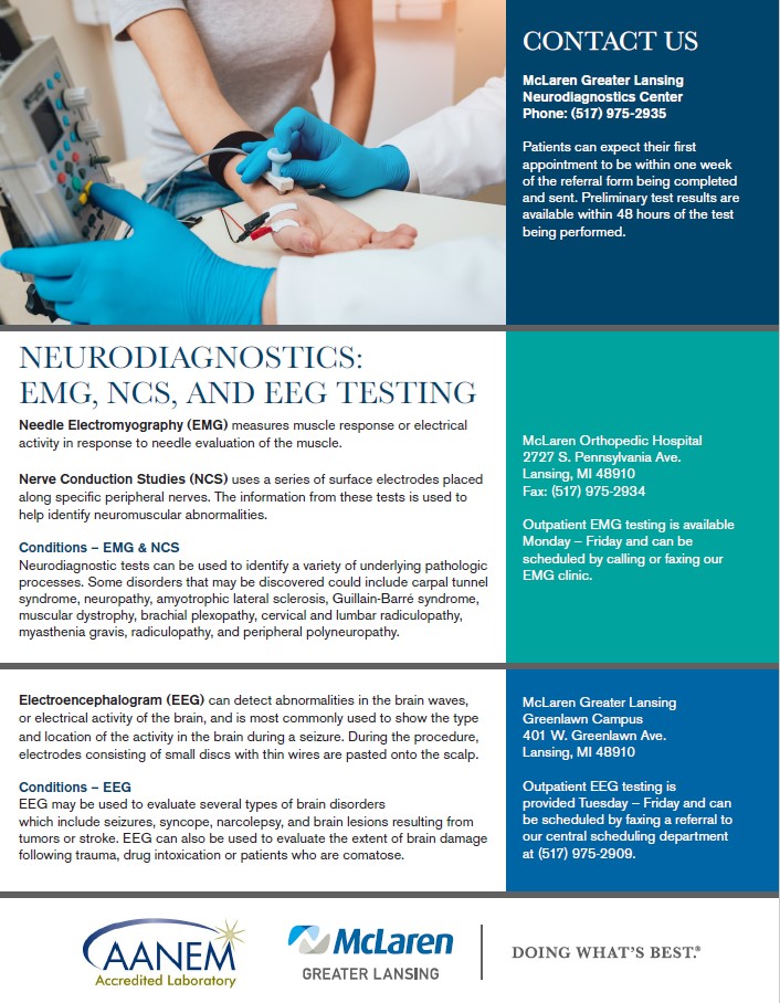Meet McLaren - Neurodiagnostics: EMG, NCS, and EEG testing ...