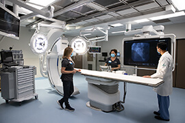Hybrid operating room for heart cases