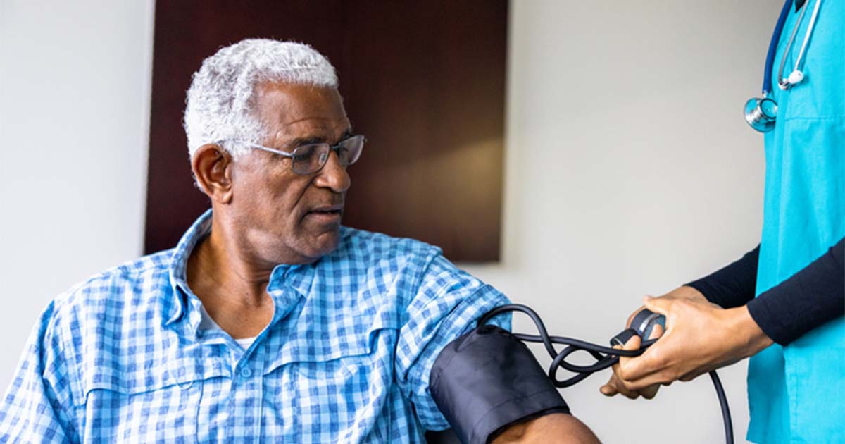 What is a healthy discount man's blood pressure
