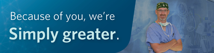 because of you, we're simply greater