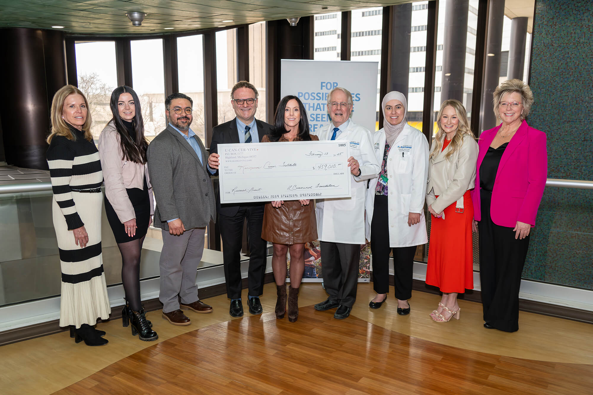 U CAN-CER VIVE Foundation presents grant to radiofrequency electromagnetic cancer research at Karmanos Cancer Institute in Detroit.
