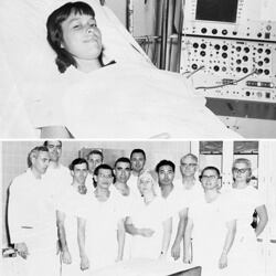 open heart surgery patient 1966