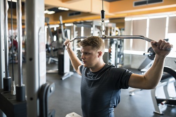 Teen working out