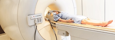 patient in MRI machine