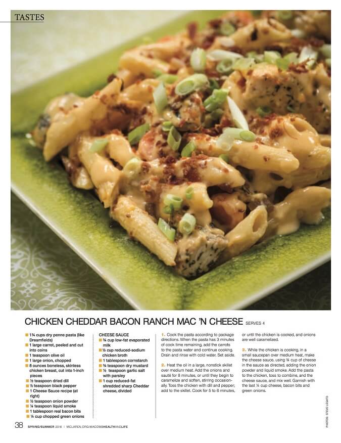 Chicken Cheddar Bacon Ranch Mac 'N Cheese