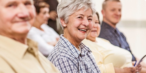 senior woman smiling