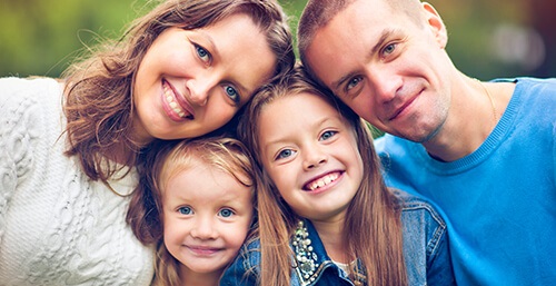 a smiling family