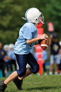 Youth football quarterback