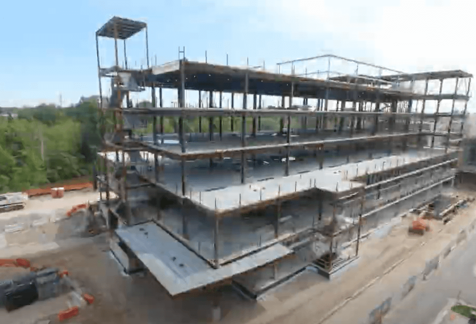 Time lapse video construction of the McLaren Macomb Emergency Room in Mt. Clemens MI