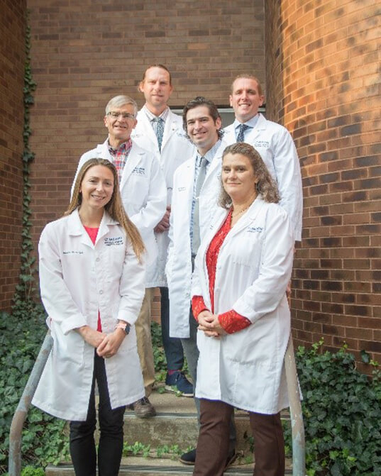 doctors standing on steps