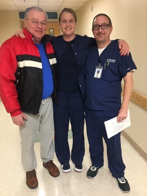 mike donaldson, patient with nurses