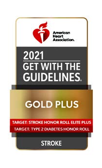 2021 AHA Stroke Gold Plus logo