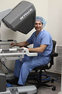 surgeon operating da Vinci® XI™ surgical system