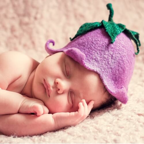 baby wearing hat