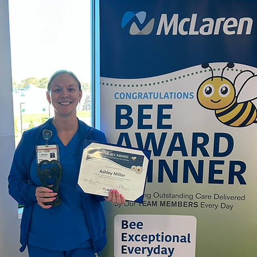 Ashley Miller Honored with the McLaren Greater Lansing’s BEE Award