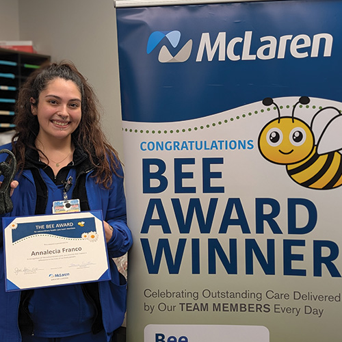 Annalecia “CiCi” Franco Honored with McLaren Greater Lansing’s BEE Award