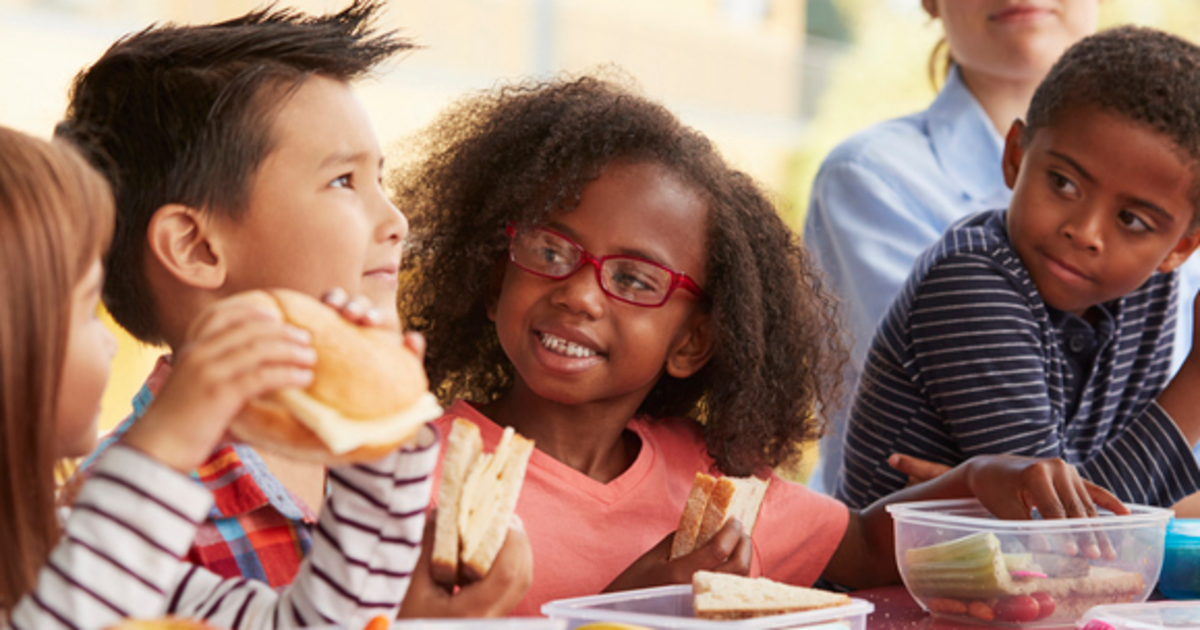 Kids eating snacks