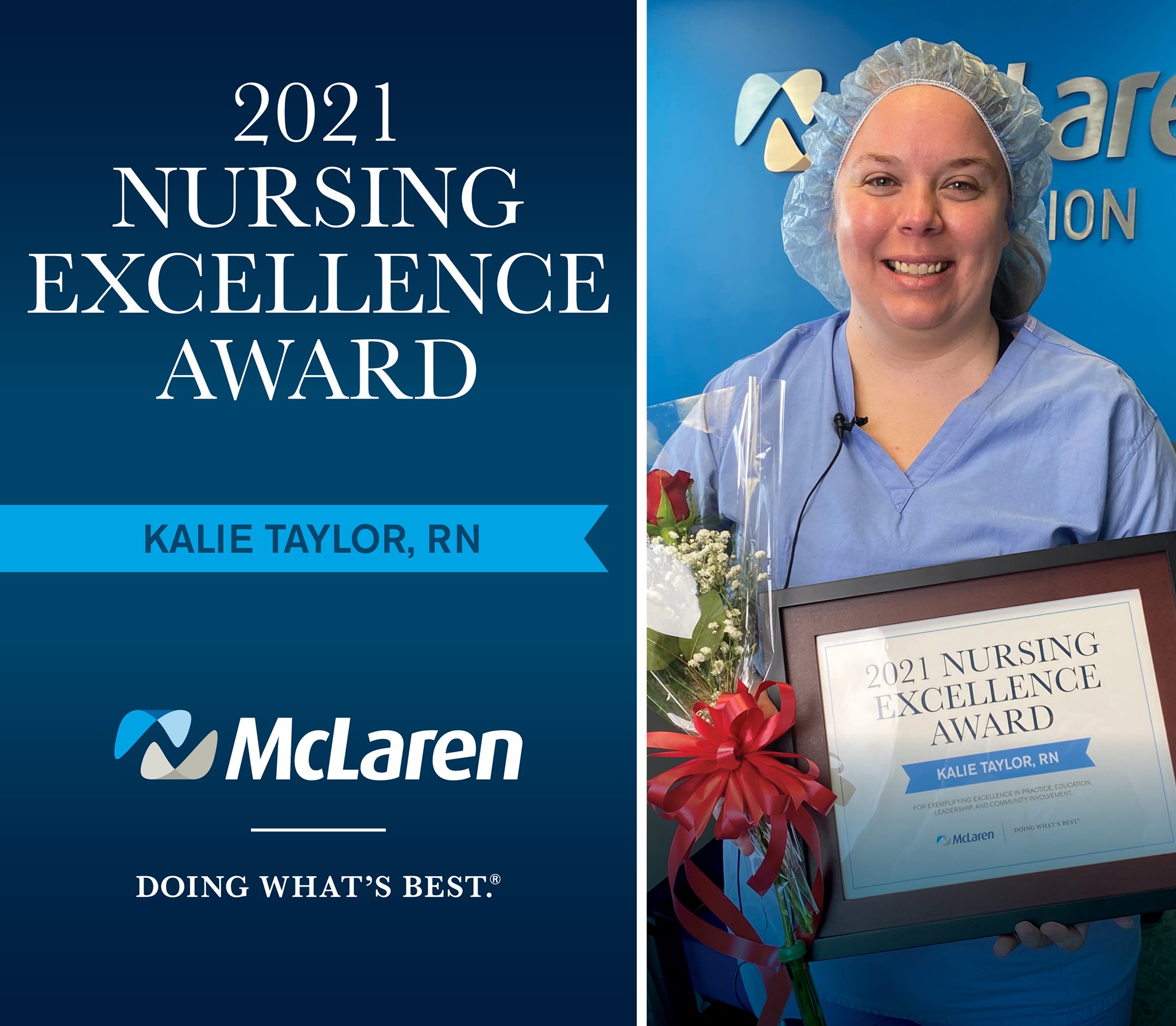 Kalie Taylor - 2021 Nursing Excellence Award recipient
