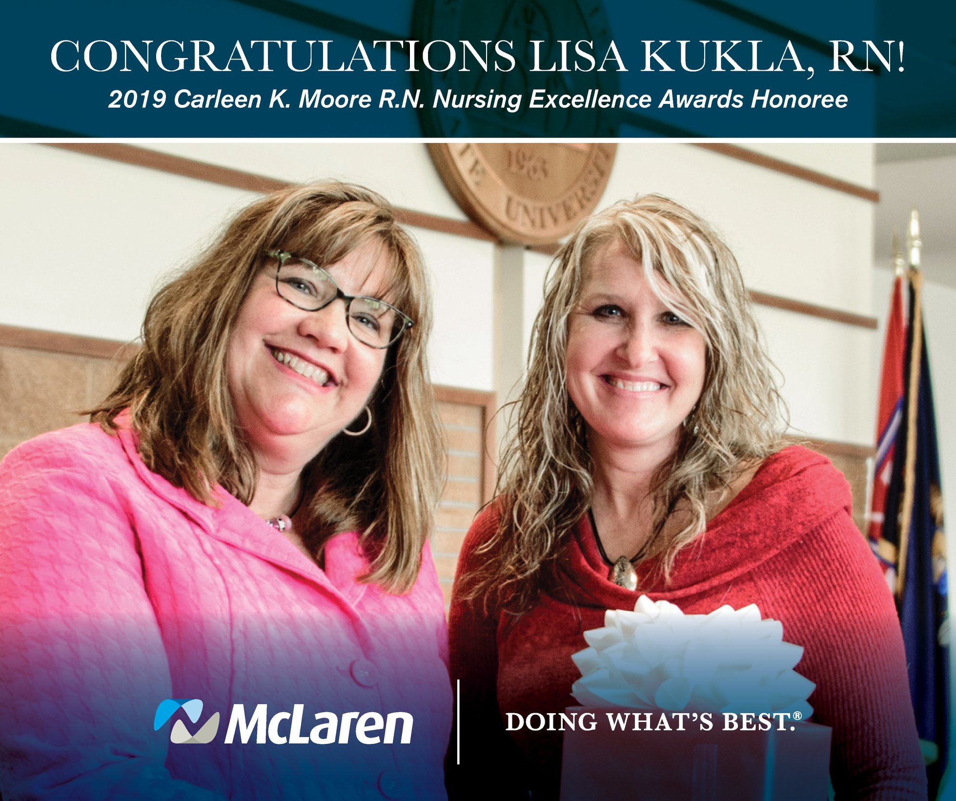 Lisa Kukla, RN – 2019 Carleen K. Moore RN Nursing Excellence Award