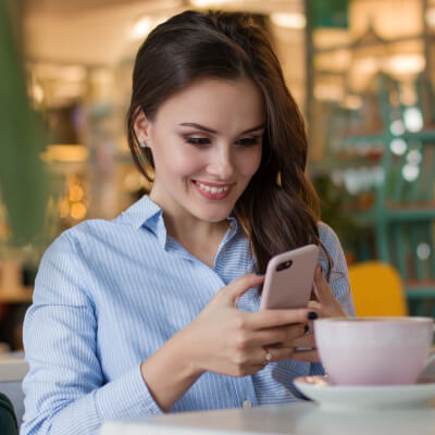 Woman with cell phone